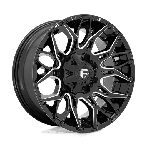 Fuel D769 GLOSSY BLACK MILLED 20x9 8x180 Wheels | Offset: 1 | Backspace: 5.04 | Bore: 124.2