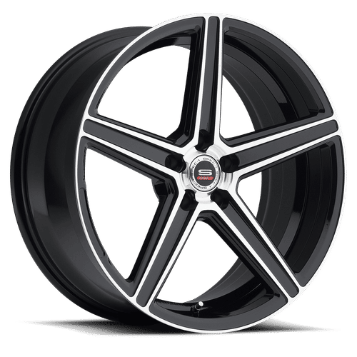 SPEC-1 RACING SP-8 Gloss Black Machined 20x10.5 5x115 Wheels | Offset: 25 | Backspace: 6.75 | Bore: 0