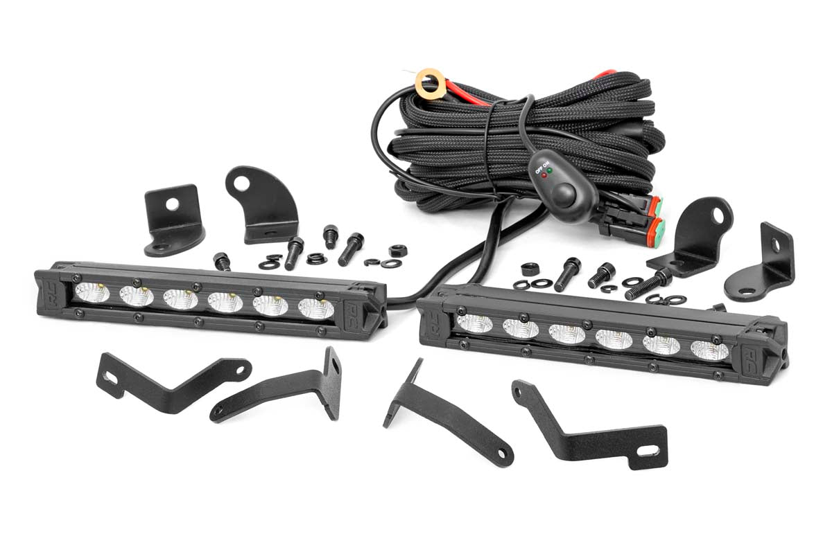 LED Light Kit | Bumper Mount | 6" Black Slimline Pair | Ford Ranger (19-23)