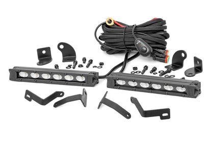 LED Light Kit | Bumper Mount | 6" Black Slimline Pair | Ford Ranger (19-23)