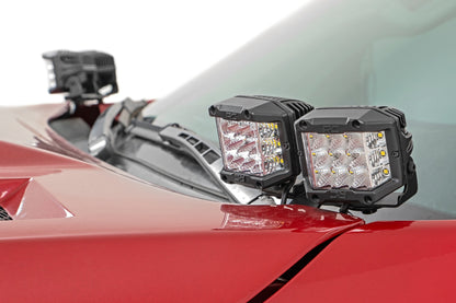 LED Light Kit | Ditch Mount | Dual 2" Black Pairs | Spot | Toyota Tundra (14-21)