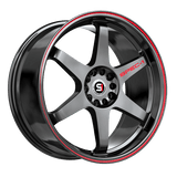 SPEC-1 RACING STP-33GBRL Gloss Black / Red Line 17x8 5x112/5x114.3 Wheels | Offset: 38 | Backspace: 6 | Bore: 73.1