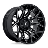 Fuel D769 GLOSSY BLACK MILLED 22x12 8x180 Wheels | Offset: -44 | Backspace: 4.77 | Bore: 124.2
