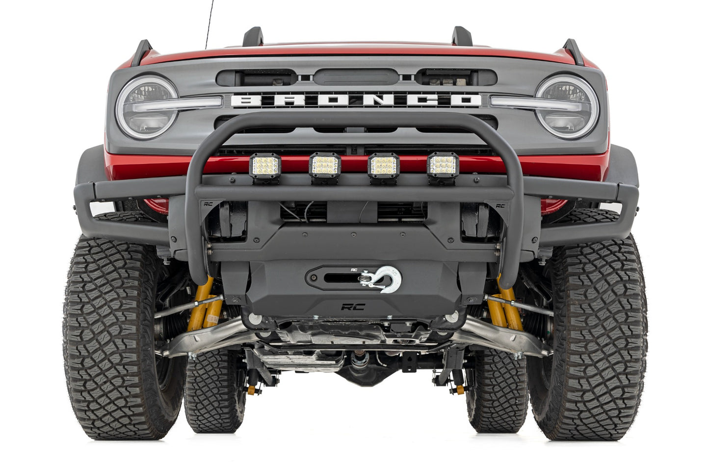 Nudge Bar | 20 Inch Black Single Row LED | OE Modular Steel | | Ford Bronco (21-23)