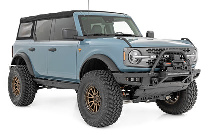 High Winch Mount | All Models | 12000S | 20 Inch Black Single Row LED | Ford Bronco 4wd (2021-2023)