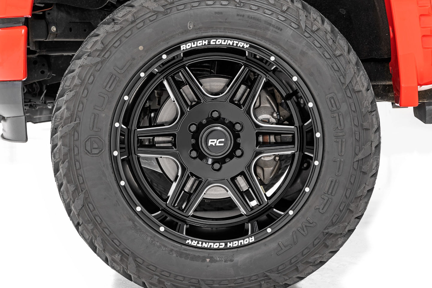 Rough Country 92 Series Wheel | Machined One-Piece | Gloss Black | 18x9 | 5x5 | +0mm