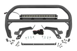 Nudge Bar | w/ Tow Hooks | 20 Inch BLK DRL Single Row LED | Ford Bronco Sport 4WD (21-24)