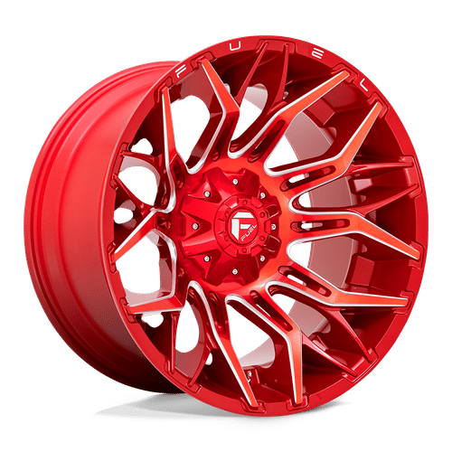 Fuel D771 CANDY RED MILLED 22x12 5x139.7/5x150 Wheels | Offset: -44 | Backspace: 4.77 | Bore: 110.1