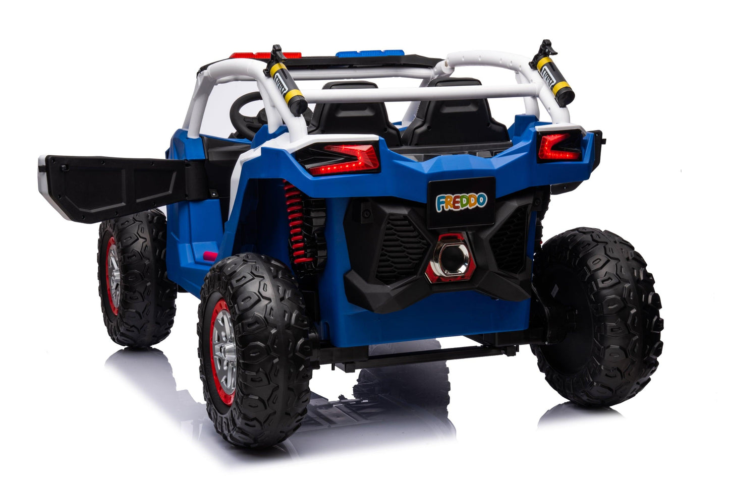 24V Freddo Storm Police UTV 2-Seater for Kids with Lights & Sirens for Action-Packed Adventures