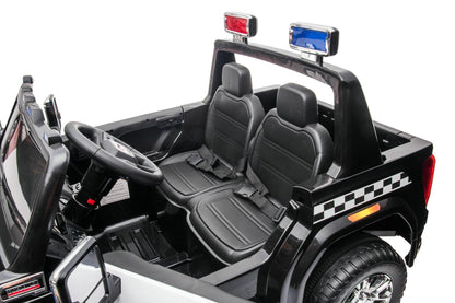 24V GMC Sierra Denali 2 Seater Police Ride-On Truck