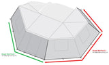 270 Degree Awning Shade Walls, fits XL Driver Side Only, 3 Walls, Olive, Pack 2