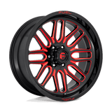 Fuel D663 GLOSS BLACK RED TINTED CLEAR 20x10 5x127 Wheels | Offset: -18 | Backspace: 4.79 | Bore: 78.1