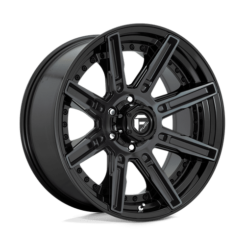 Fuel D708 GLOSS MACHINED DOUBLE DARK TINT 20x9 5x150 Wheels | Offset: 1 | Backspace: 5.04 | Bore: 110.1