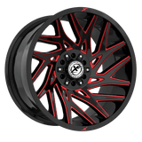 XF OFFROAD XF-229 Gloss Black Milled Red 20x10 6x135/6x139.7 Wheels | Offset: -12 | Backspace: nan | Bore: 106.4