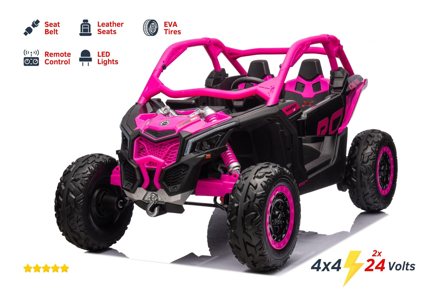 2x24V 4x4 Can Am Maverick 2 Seater Ride on UTV for Kids