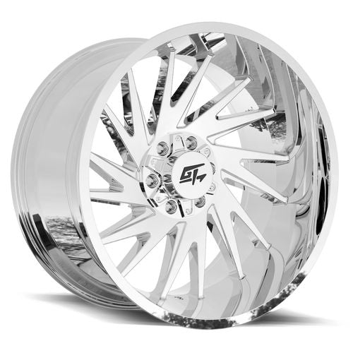 GT OFFROAD Tomahawk Chrome Chrome 22x10 8x165.1/8x180 Wheels | Offset: -18 | Backspace: 4.75 | Bore: 125.2
