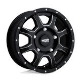 Moto Metal MO970 SEMI GLOSS BLACK MILLED 17x8 5x160 Wheels | Offset: 42 | Backspace: 6.15 | Bore: 65.07
