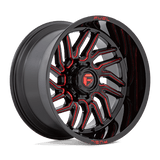 Fuel D808 GLOSS BLACK MILLED RED TINT 22x12 6x135 Wheels | Offset: -44 | Backspace: 4.77 | Bore: 87.1