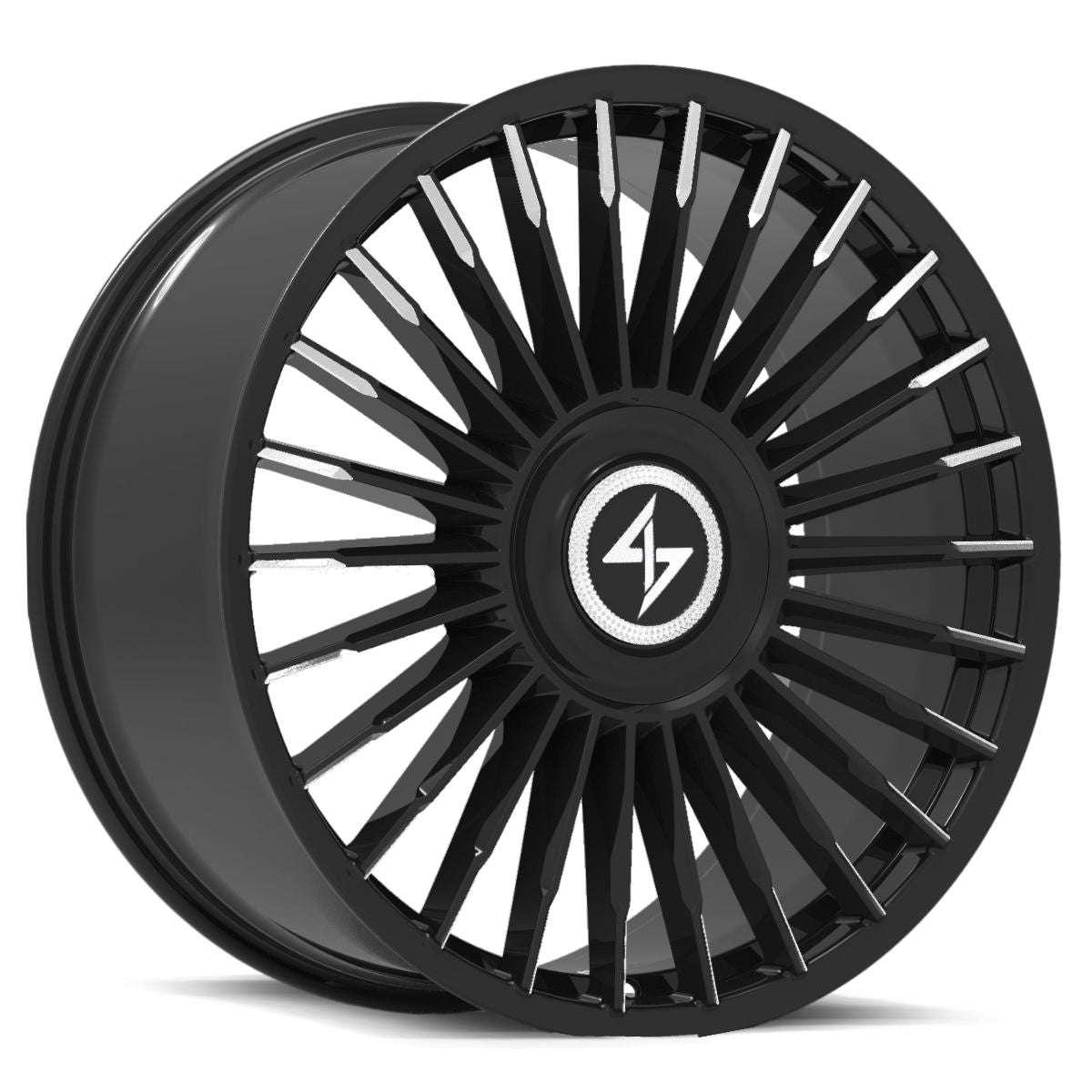 Sentali Luxx Royale    Gloss Black Milled Tips 22x9 5x127/5x114.3 Wheels | Offset: 30 | Backspace: nan | Bore: 73.1
