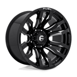 Fuel D673 GLOSS BLACK MILLED 22x12 8x165.1 Wheels | Offset: -44 | Backspace: 4.77 | Bore: 125.1