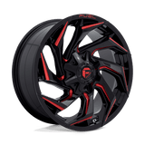 Fuel D755 GLOSS BLACK MILLED WITH RED TINT 20x9 8x165.1 Wheels | Offset: 20 | Backspace: 5.79 | Bore: 125.1