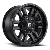 Fuel D596 MATTE BLACK GLOSS BLACK LIP 17x9 6x135/6x139.7 Wheels | Offset: -12 | Backspace: 4.53 | Bore: 106.1