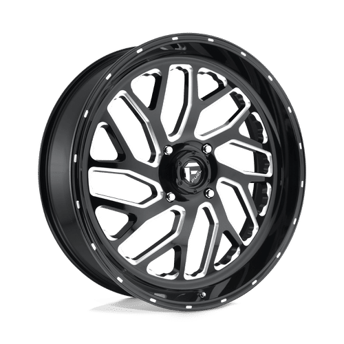 Fuel D581 GLOSS BLACK MILLED 24x7 4x137 Wheels | Offset: 13 | Backspace: 4.51 | Bore: 110.1