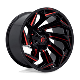 Fuel D755 GLOSS BLACK MILLED WITH RED TINT 22x12 8x180 Wheels | Offset: -44 | Backspace: 4.77 | Bore: 124.2