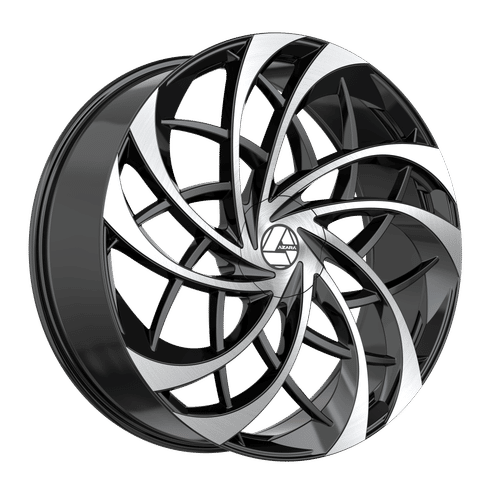 AZARA AZA-540BM Gloss Black Machined 22x9.5 5x115/5x120 Wheels | Offset: 15 | Backspace: 5.75 | Bore: 74.1