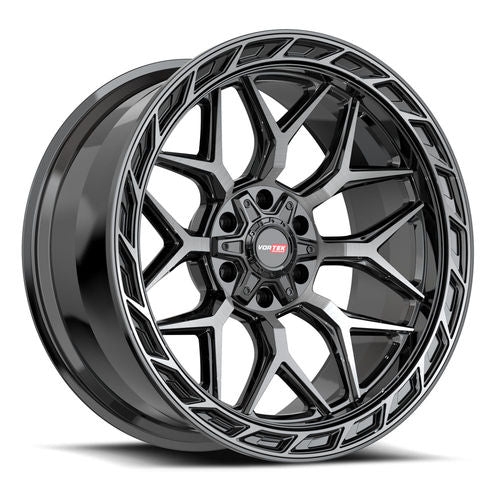 VORTEK VRP-504BDCDT Black Diamond Cut W/ Dark Tint 20x9 6x135/6x139.7 Wheels | Offset: 0 | Backspace: 5 | Bore: 106.1