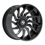 SENTALI BFX BFX4 Gloss Black Lip / Gloss Black Milled Centre 22x12 8x165.1/8x170 Wheels | Offset: -44 | Backspace: nan | Bore: 125.2