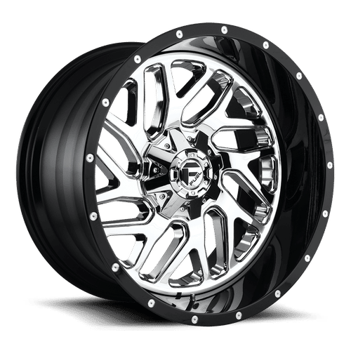 Fuel D211 TRITON CHROME PLATED GLOSS BLACK LIP 22x10 8x180 Wheels | Offset: -13 | Backspace: 6.01 | Bore: 124.2