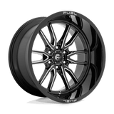 Fuel D761 GLOSS BLACK MILLED 22x12 6x139.7 Wheels | Offset: -44 | Backspace: 4.77 | Bore: 106.1