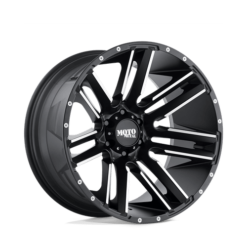 Moto Metal MO978 RAZOR SATIN BLACK MACHINED 20x9 5x150 Wheels | Offset: 18 | Backspace: 5.71 | Bore: 110.1