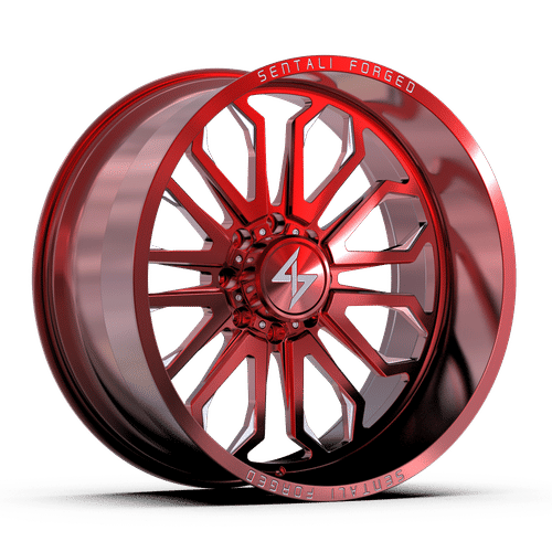 Sentali Forged SF-3 Red Milled 24x12 5x127 Wheels | Offset: -44 | Backspace: 4.75 | Bore: 71.5