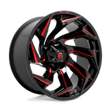 Fuel D755 GLOSS BLACK MILLED WITH RED TINT 24x12 8x170 Wheels | Offset: -44 | Backspace: 4.77 | Bore: 125.1