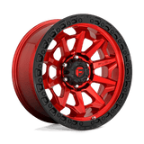 Fuel D695 CANDY RED BLACK BEAD RING 20x9 8x180 Wheels | Offset: 20 | Backspace: 5.79 | Bore: 124.2