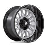 Fuel D798 SILVER BRUSHED FACE WITH MILLED BLACK LIP 22x12 8x180 Wheels | Offset: -44 | Backspace: 4.77 | Bore: 124.2