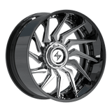 SENTALI BFX BFX4 Gloss Black Lip / Chrome Centre 22x12 8x165.1/8x180 Wheels | Offset: -44 | Backspace: nan | Bore: 125.2