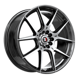 SPEC-1 RACING SP-71BM Gloss Black Machined 18x8 5x112/5x114.3 Wheels | Offset: 38 | Backspace: 6 | Bore: 73.1
