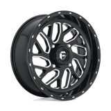 Fuel D581 GLOSS BLACK MILLED 16x7 4x137 Wheels | Offset: 13 | Backspace: 4.51 | Bore: 110.1