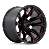 Fuel D823 GLOSS BLACK MILLED WITH CANDY RED 20x12 5x127 Wheels | Offset: -44 | Backspace: 4.77 | Bore: 71.5