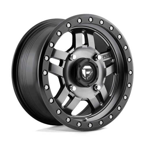 Fuel D558 MATTE GUN METAL BLACK BEAD RING 15x7 4x156 Wheels | Offset: 13 | Backspace: 4.51 | Bore: 132