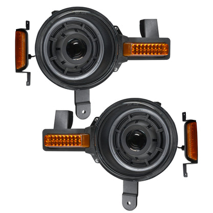 Oracle 2021+ Ford Bronco Oculus Bi-LED Projector Headlights - Amber/White Switchback