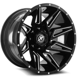 XF OFFROAD XF-218 Gloss Black Milled 20x9 5x139.7/5x150 Wheels | Offset: 0 | Backspace: nan | Bore: 110.3