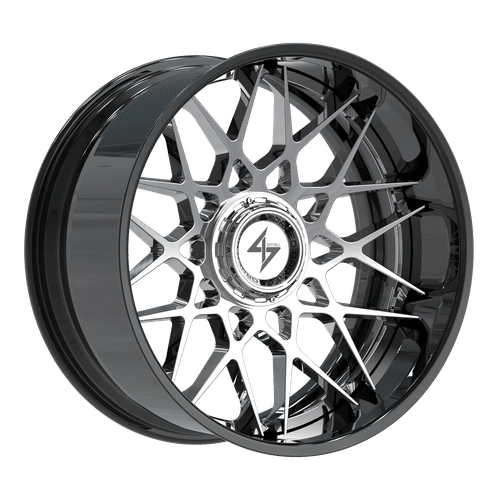 SENTALI BFX BFX5 Gloss Black Lip / Chrome Centre 22x12 8x165.1/8x180 Wheels | Offset: -44 | Backspace: nan | Bore: 125.2