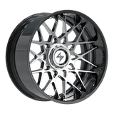 SENTALI BFX BFX5 Gloss Black Lip / Chrome Centre 22x12 8x165.1/8x180 Wheels | Offset: -44 | Backspace: nan | Bore: 125.2