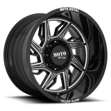 Moto Metal MO997 HURRICANE GLOSS BLACK MILLED - LEFT DIRECTIONAL 20x12 6x139.7 Wheels | Offset: -44 | Backspace: 8.23 | Bore: 106.1