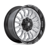 Fuel D798 SILVER BRUSHED FACE WITH MILLED BLACK LIP 20x9 6x135/6x139.7 Wheels | Offset: 1 | Backspace: 5.04 | Bore: 106.1