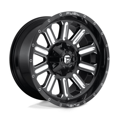 Fuel D620 GLOSS BLACK MILLED 20x10 8x180 Wheels | Offset: -18 | Backspace: 4.79 | Bore: 124.2